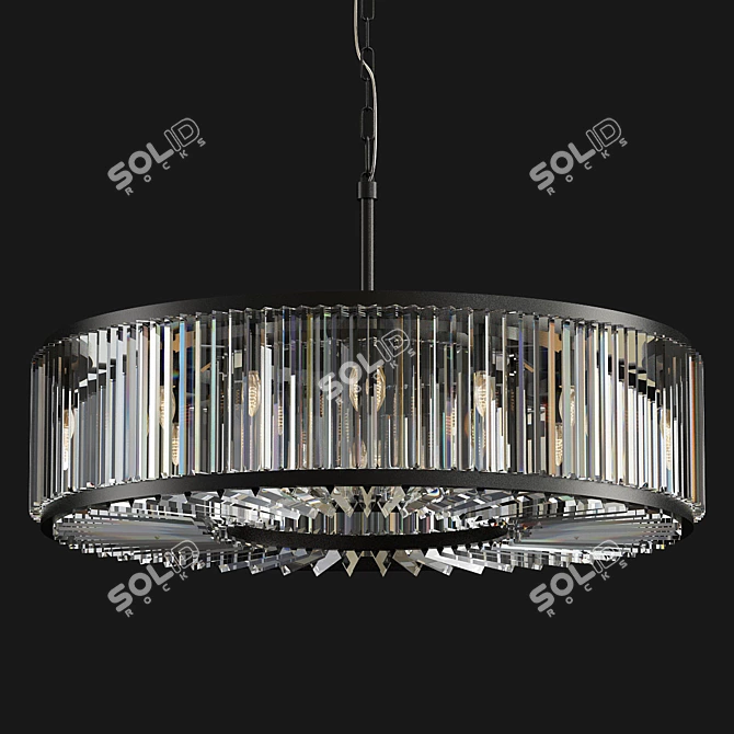 Elegant Glow: NAYA Chandelier 3D model image 1