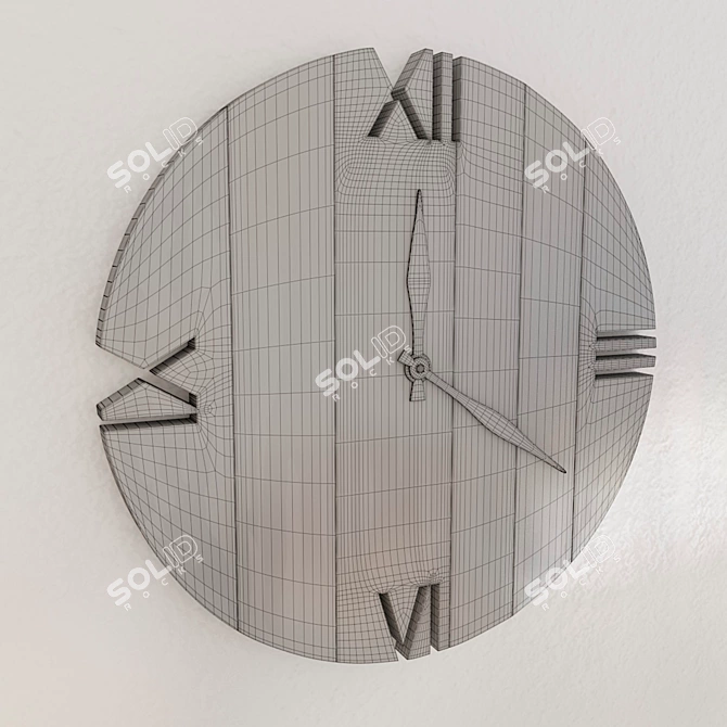 Vintage Village Clock 3D model image 2