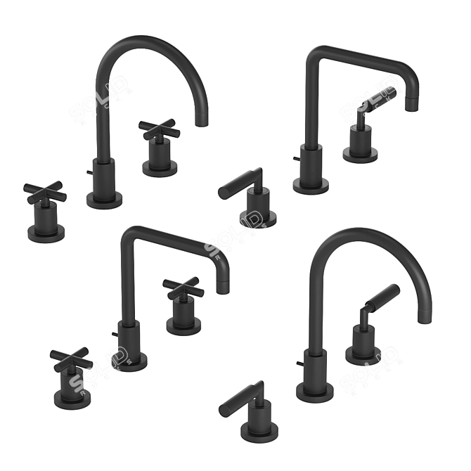 Italian Zazzeri Faucet Collection 3D model image 1