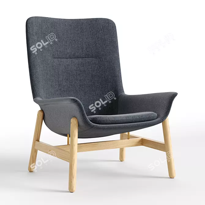 Elegant IKEA VEDBO Armchair 3D model image 1