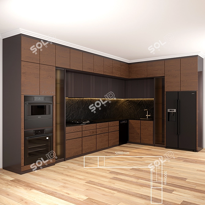 Modern Bosch Kitchen Appliances 3D model image 1