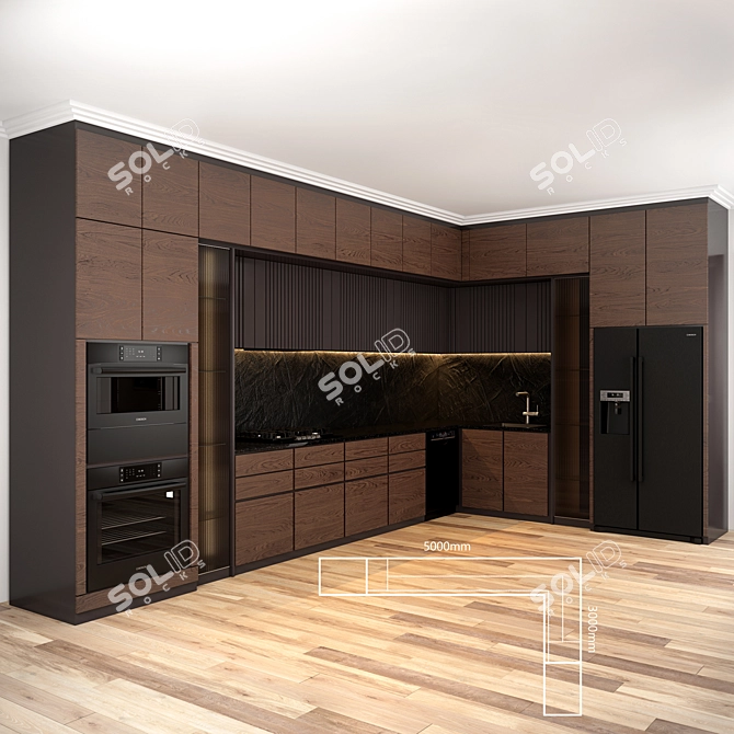 Modern Bosch Kitchen Appliances 3D model image 4