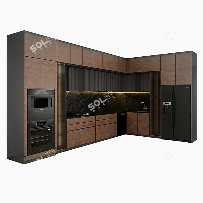 Modern Bosch Kitchen Appliances 3D model image 5
