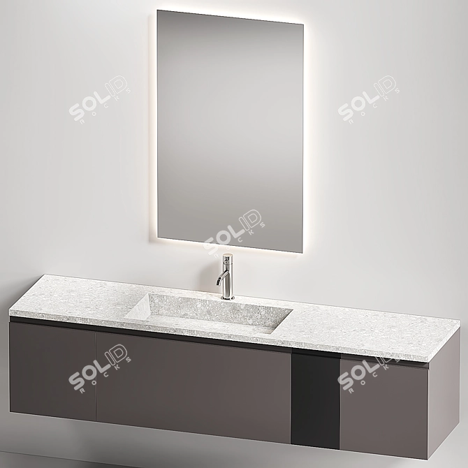 Elegant Scavolini Tratto Vanity 3D model image 2