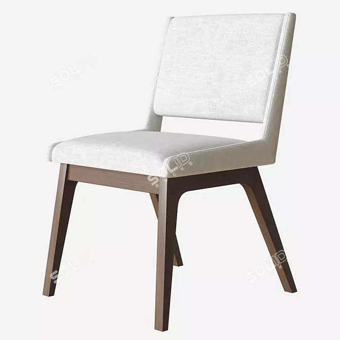 Sleek Alma Side Chair: Modern Elegance 3D model image 1