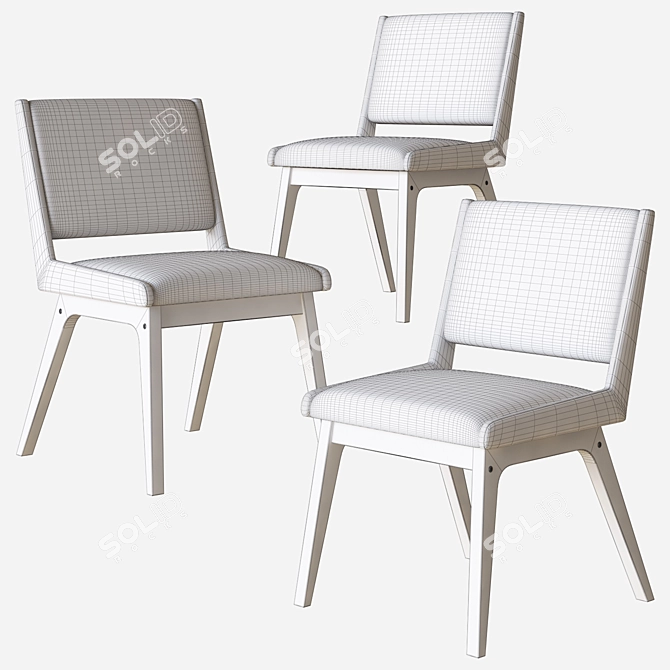 Sleek Alma Side Chair: Modern Elegance 3D model image 3