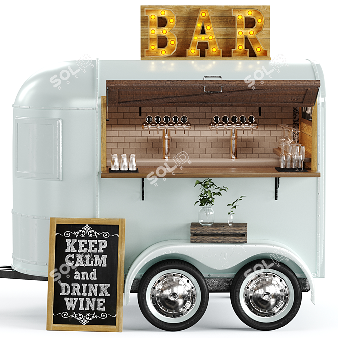 Mobile Food & Drink Bar 3D model image 3