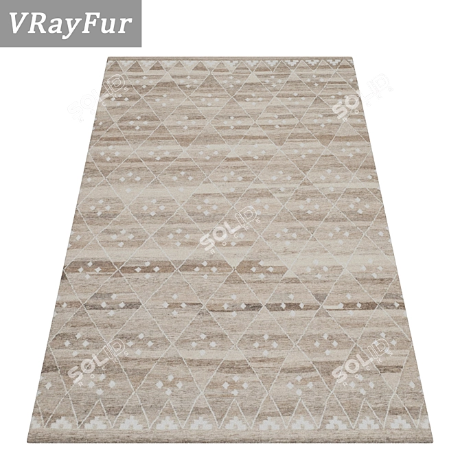 Luxury Set of Carpets - High Quality Textures 3D model image 2