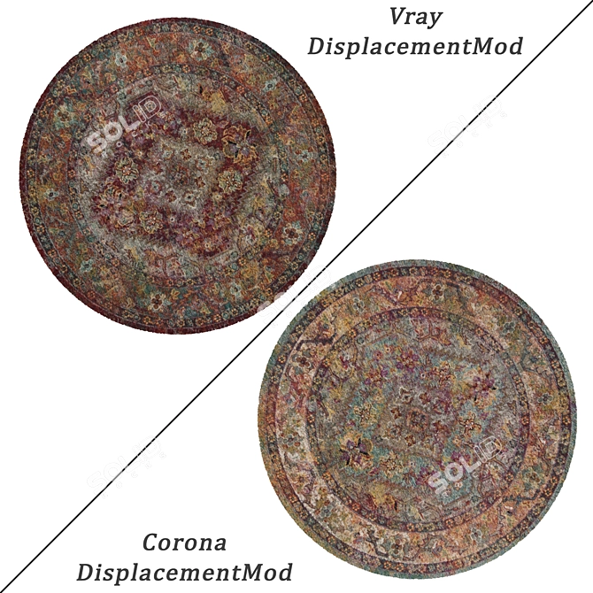 Round Carpet Set 68 - Variety for Every Angle 3D model image 2