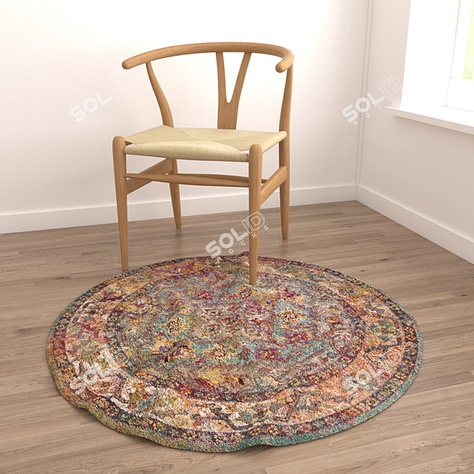 Round Carpet Set 68 - Variety for Every Angle 3D model image 4