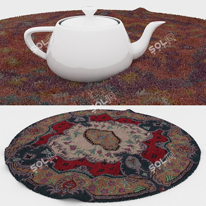 Versatile Round Carpets Set 3D model image 3