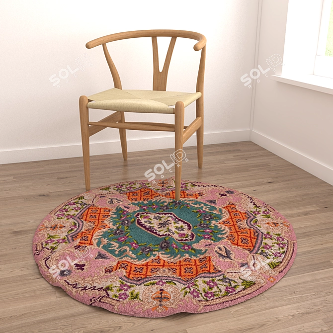 Versatile Round Carpets Set 3D model image 4