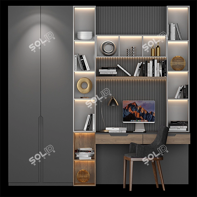 Versatile Work Table for Quality Visualizations 3D model image 1