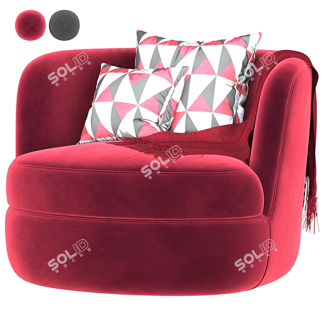 Stylish 2015 Armchair: Perfect for Any Room 3D model image 1