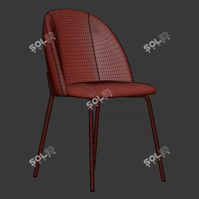 Cloyd Upholstered Side Chair: Classic Elegance for Your Home 3D model image 4