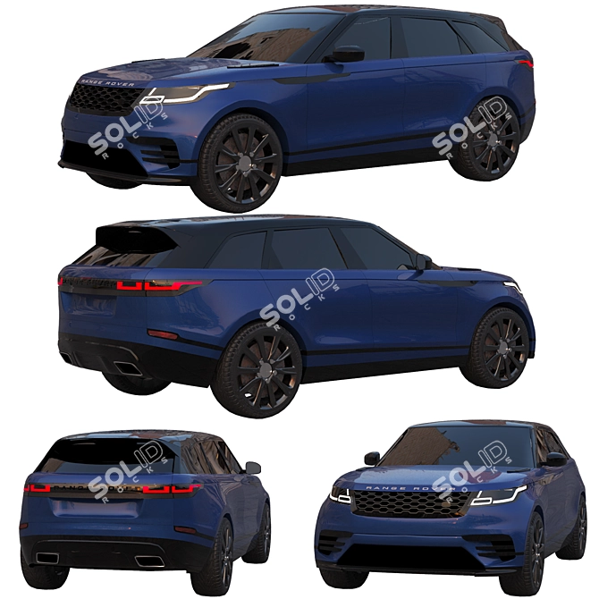 2017 Range Rover Velar: Low Poly Game-Ready 3D model image 6