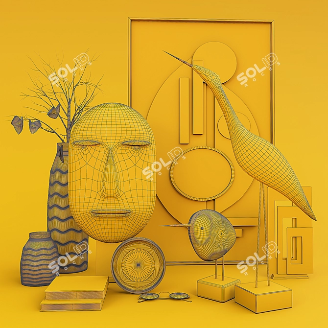 Elegant Decorative Set 12 3D model image 5