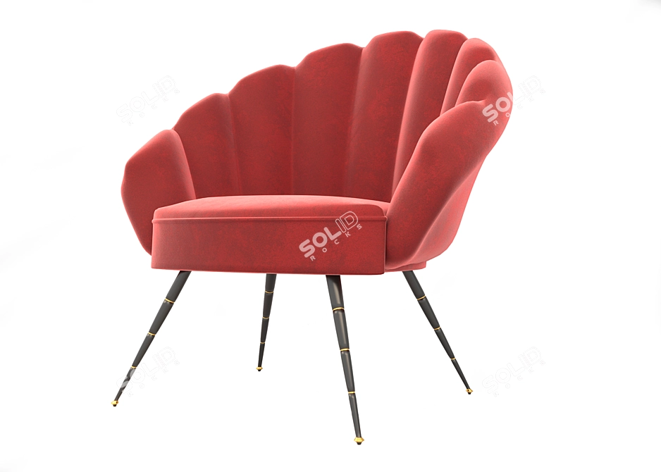 Elegant Comfort: Luxury Armchair 3D model image 1