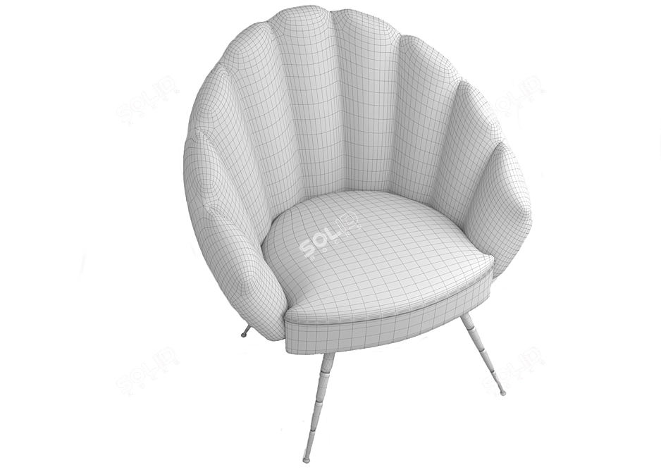Elegant Comfort: Luxury Armchair 3D model image 3