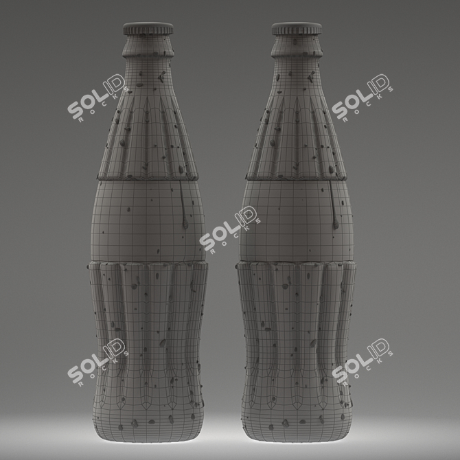 Classic Coca-Cola Glass Bottle 0.5L 3D model image 5