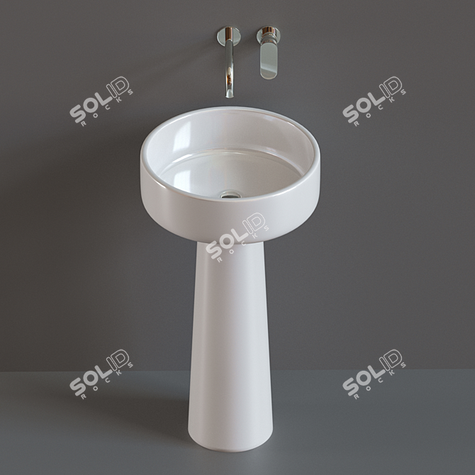 Flaminia Bonola Washbasin with Mixer 3D model image 2