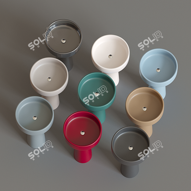 Flaminia Bonola Washbasin with Mixer 3D model image 3