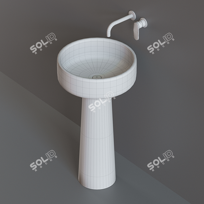 Flaminia Bonola Washbasin with Mixer 3D model image 4