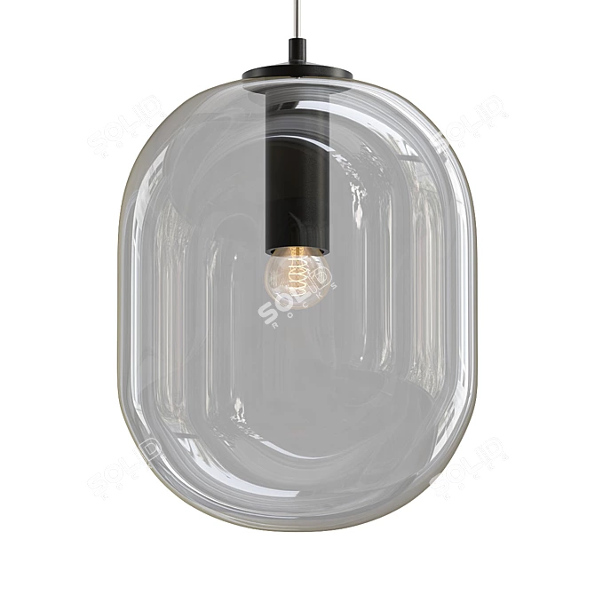 Tinted Glass Pendant Light Collection 3D model image 5