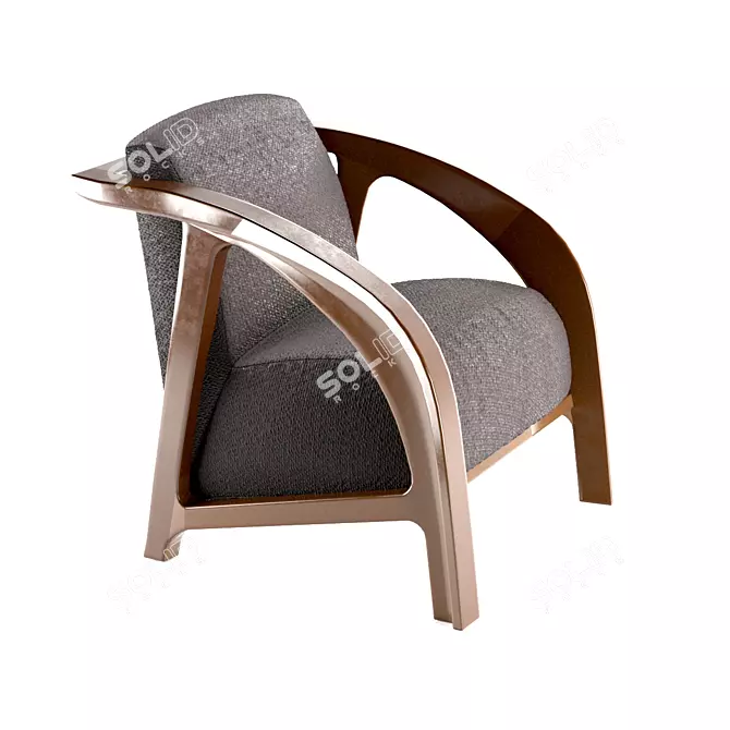Contemporary Armchair: Stylish and Comfortable 3D model image 1