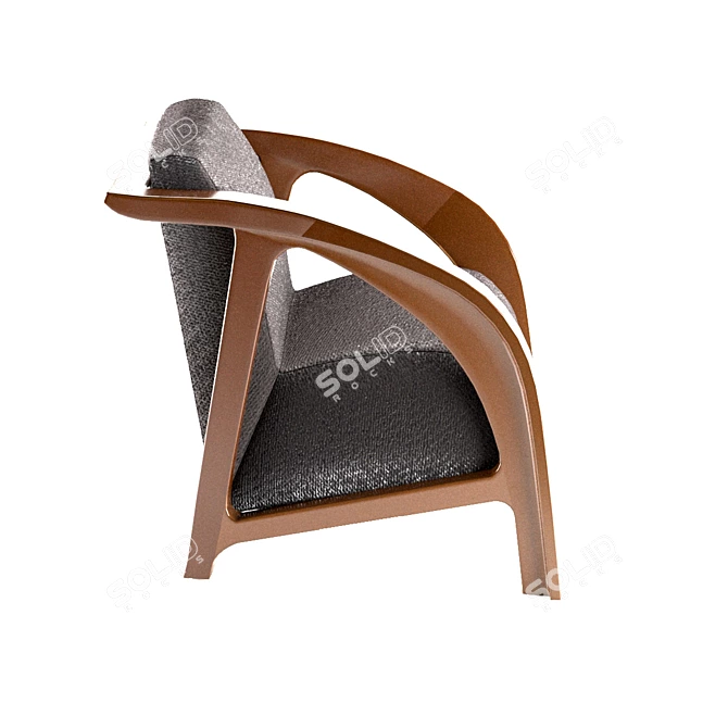 Contemporary Armchair: Stylish and Comfortable 3D model image 3