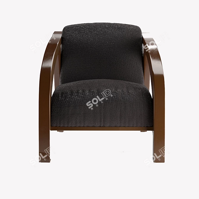 Contemporary Armchair: Stylish and Comfortable 3D model image 4