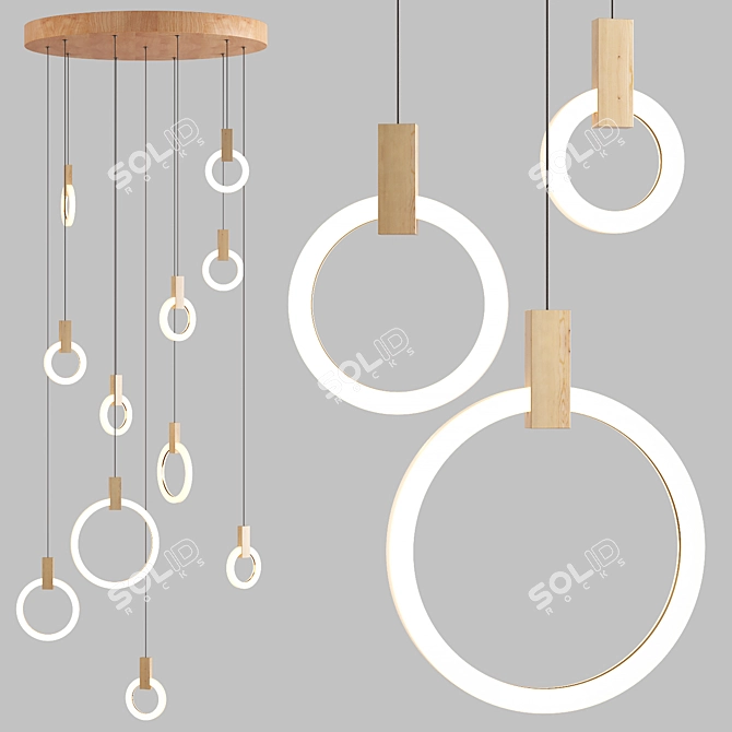 Scandinavian Pendant Lights: Sleek & Stylish 3D model image 1