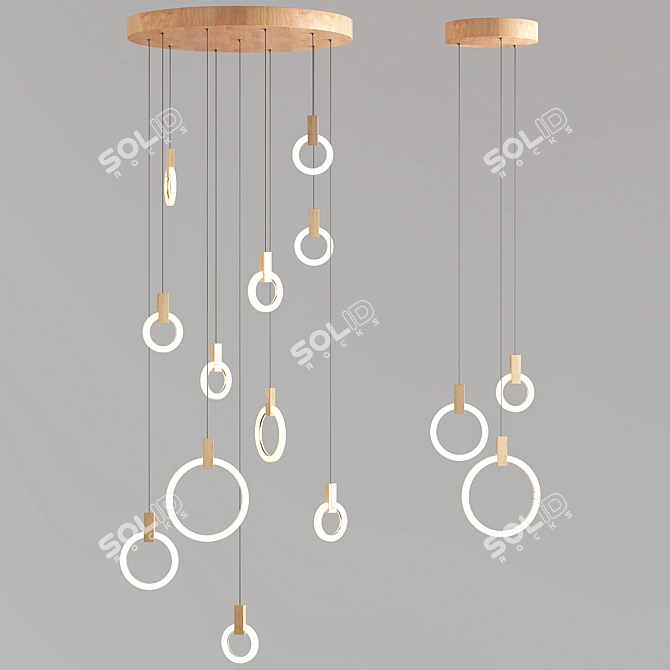Scandinavian Pendant Lights: Sleek & Stylish 3D model image 2