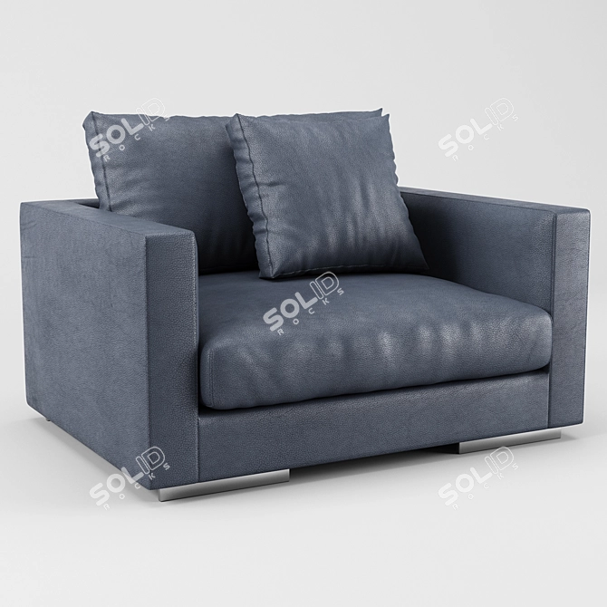 Flexform Magnum Armchair: Stylish and Comfortable Seating Solution 3D model image 3