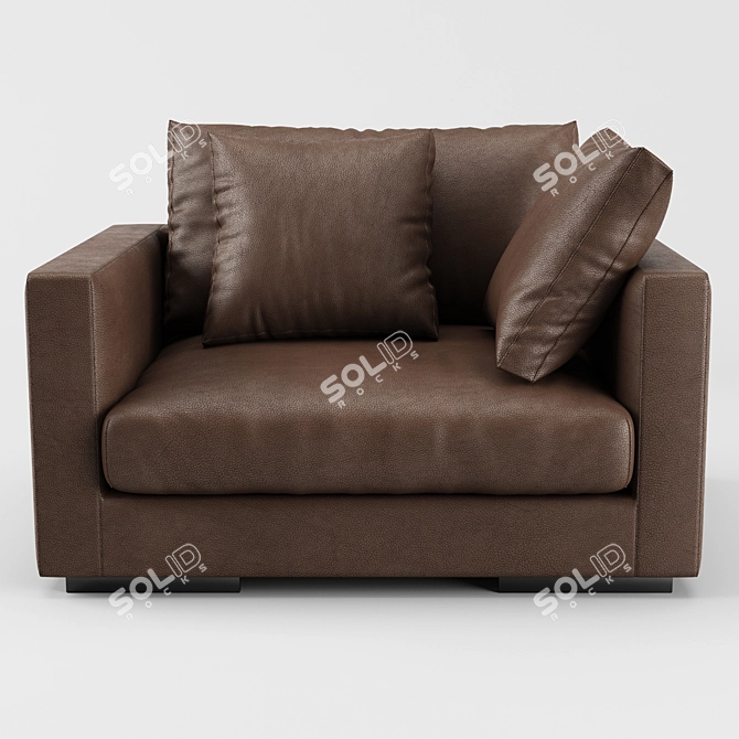 Flexform Magnum Armchair: Stylish and Comfortable Seating Solution 3D model image 4