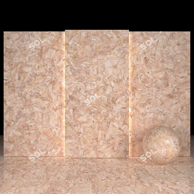 Luxury Raffia Quartz Slabs 3D model image 1