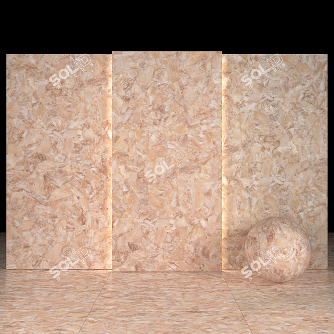 Luxury Raffia Quartz Slabs 3D model image 2