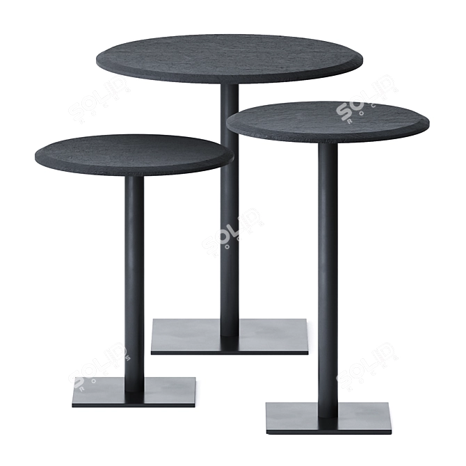 Sleek Lava High Tables 3D model image 2