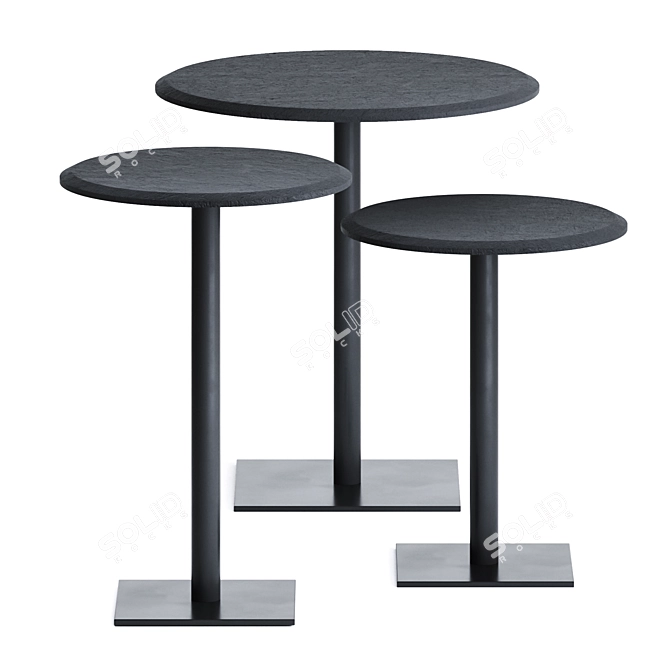 Sleek Lava High Tables 3D model image 3