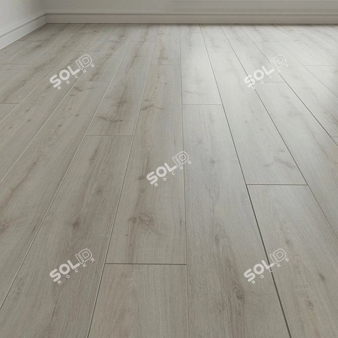 Luxe Laminate Flooring: Seamless Installation & Customizable Texture 3D model image 1