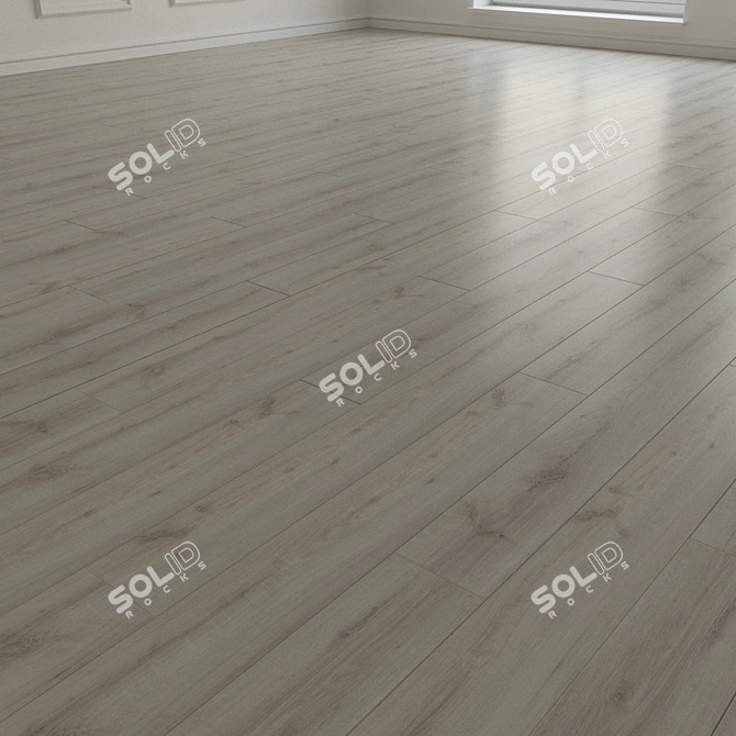 Luxe Laminate Flooring: Seamless Installation & Customizable Texture 3D model image 2