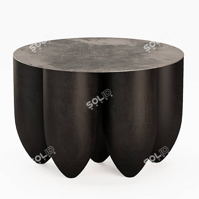 Senufo Rustic Steel Coffee Table 3D model image 1