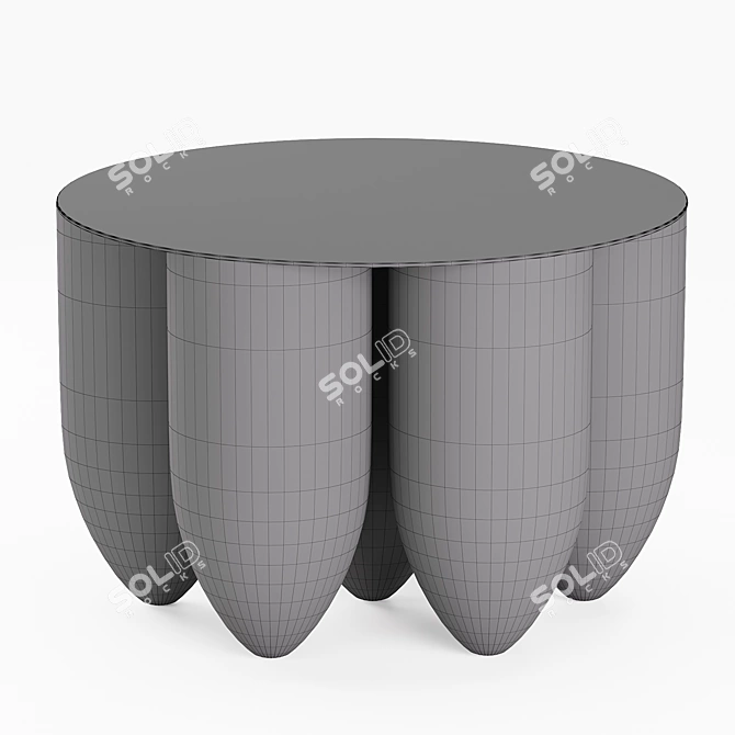 Senufo Rustic Steel Coffee Table 3D model image 3