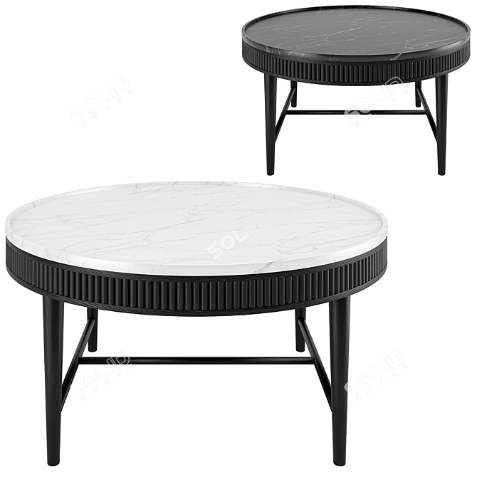 Elegant Mausam Marble Coffee Table 3D model image 2