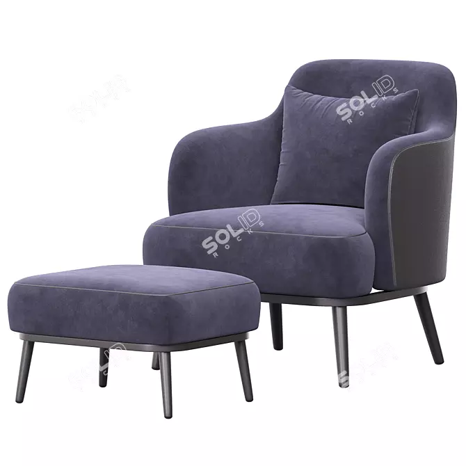  Stylish Leslie Armchair: Modern Design & Maximum Comfort 3D model image 1