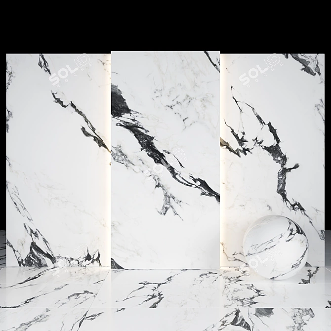 Panda Marble Slabs & Tiles 3D model image 2