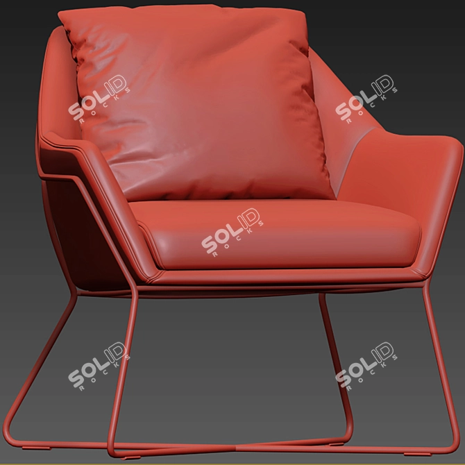 Beth Accent Armchair: Elegant and Comfortable 3D model image 3