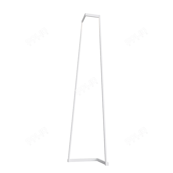 Minimalist White Metal Floor Lamp 3D model image 2