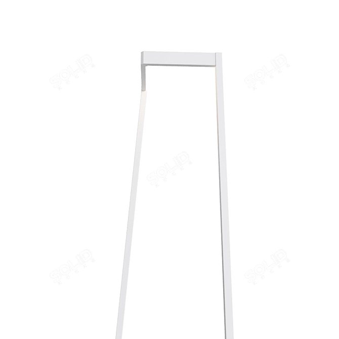 Minimalist White Metal Floor Lamp 3D model image 3