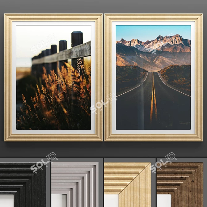 Art Frame 644: Versatile Frames with Textured Finishes 3D model image 1